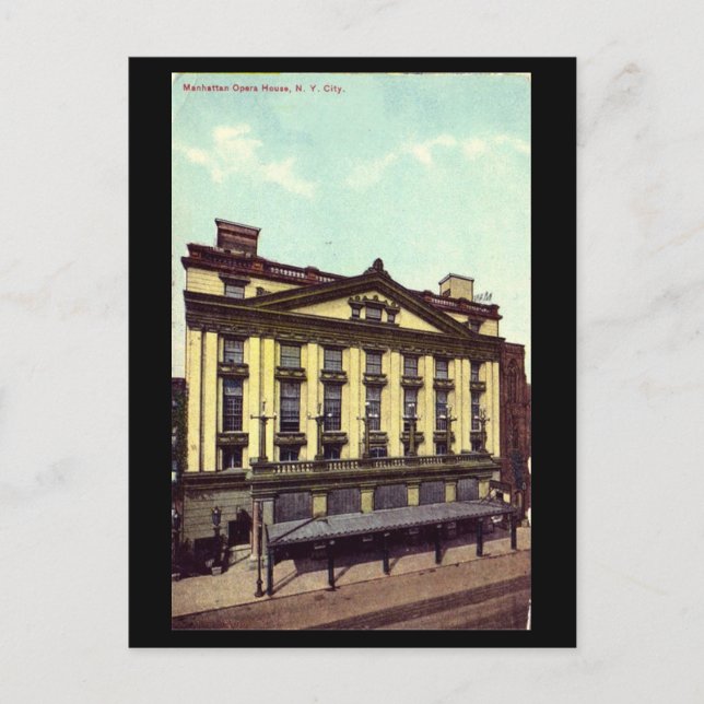 Vieja postal - Opera House de Manhattan, 1912 (Anverso)