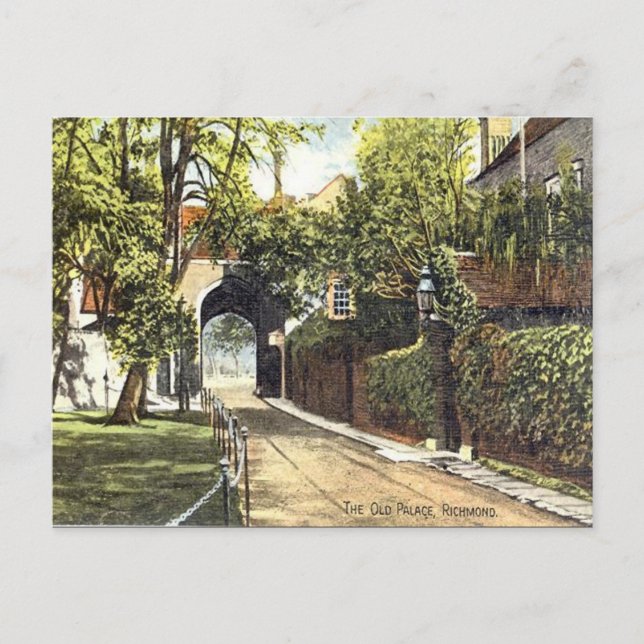 Vieja postal - Palacio Viejo, Richmond, Londres (Anverso)