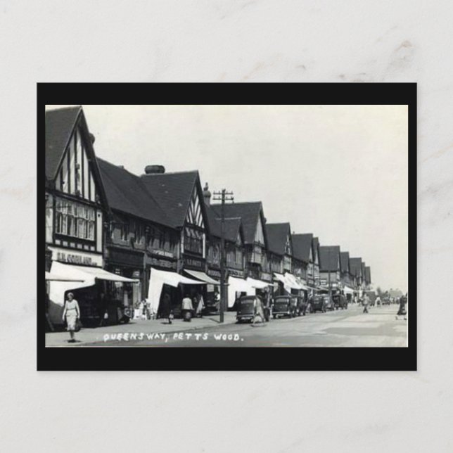 Vieja postal - Petts Wood, Bromley, Londres (Anverso)