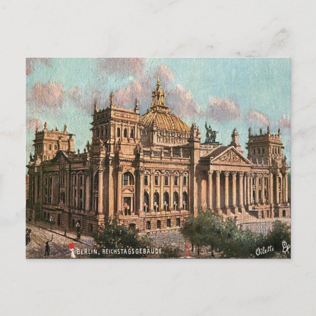 Vieja postal - Reichstag, Berlín (Anverso)