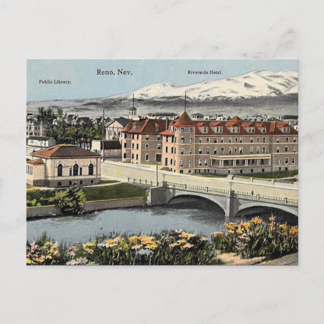 Vieja postal - Reno, Nevada. EE.UU. (Anverso)
