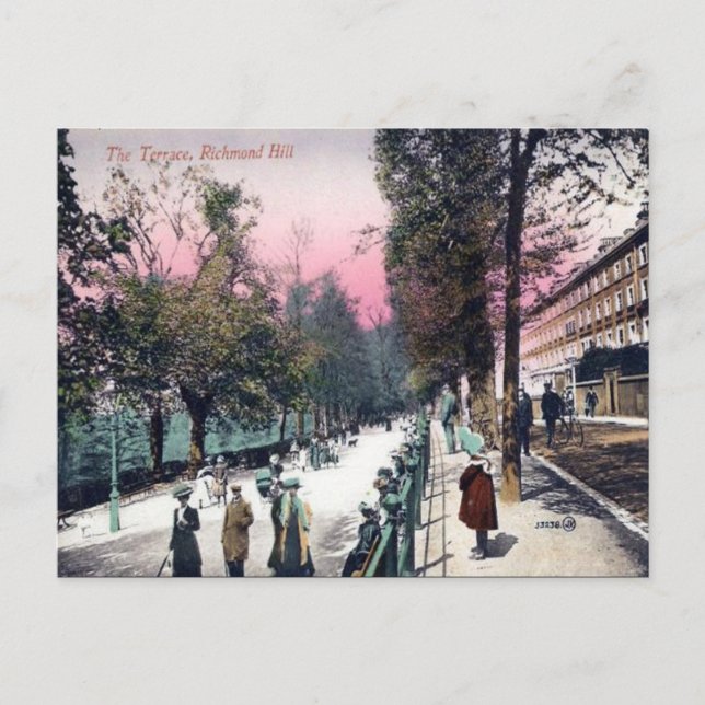 Vieja postal - Richmond Hill, Londres (Anverso)