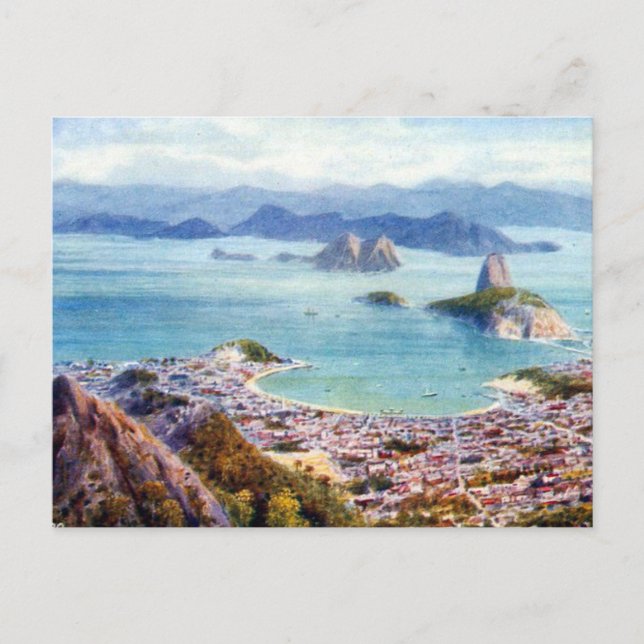 Vieja postal - Río de Janeiro, Brasil (Anverso)