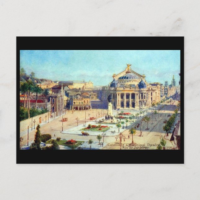Vieja postal - Río de Janeiro, Brasil (Anverso)