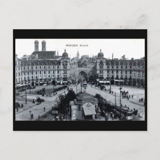 Vieja postal - Rondell, Munich, Alemania