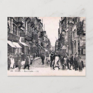 Vieja postal - Rue d'Italie, Túnez