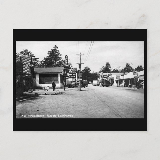 Vieja postal - Ruidoso, Nuevo México, Estados Unid (Anverso)