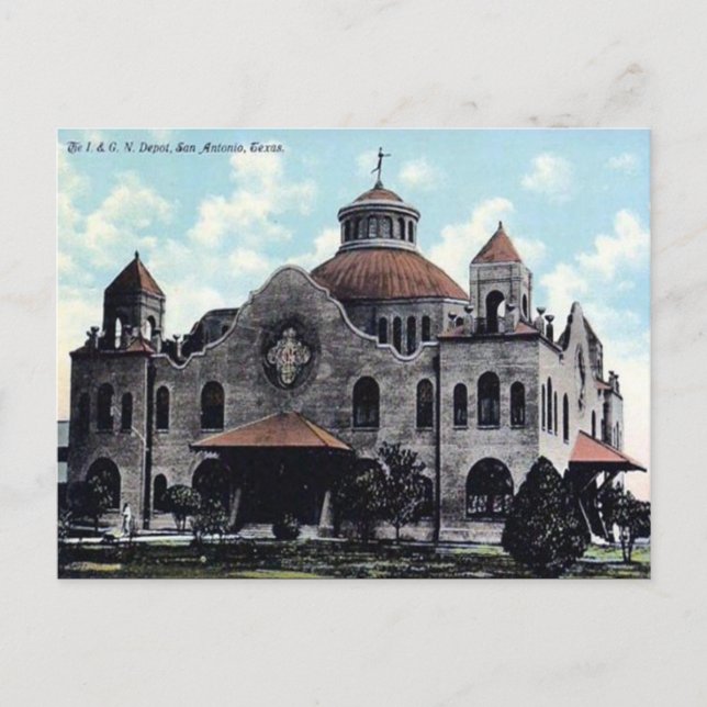 Vieja postal - San Antonio, Texas (Anverso)