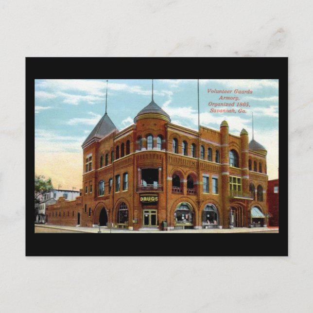 Vieja postal - Savannah, Georgia (Anverso)