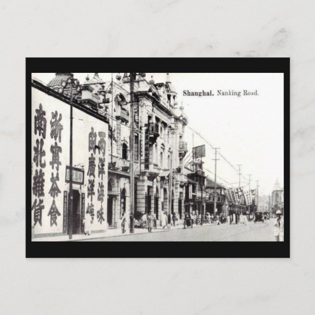 Vieja postal - Shanghai, China (Anverso)