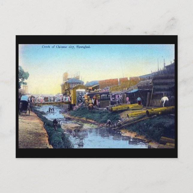 Vieja postal - Shanghai, China. (Anverso)