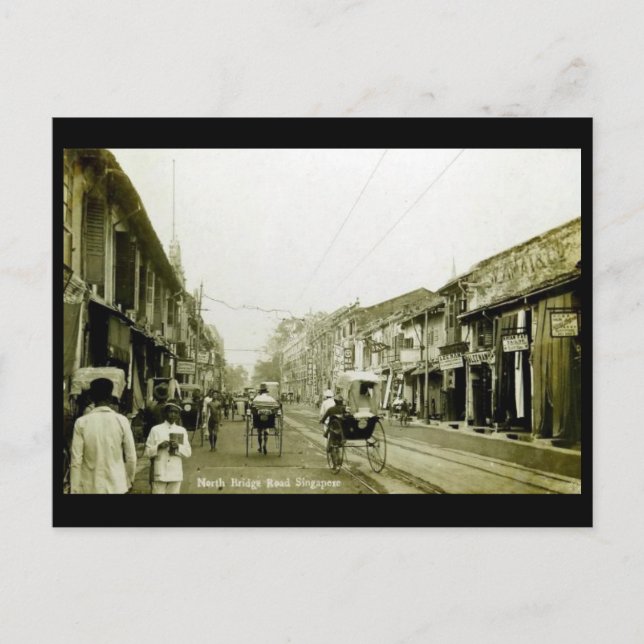 Vieja postal - Singapur (Anverso)