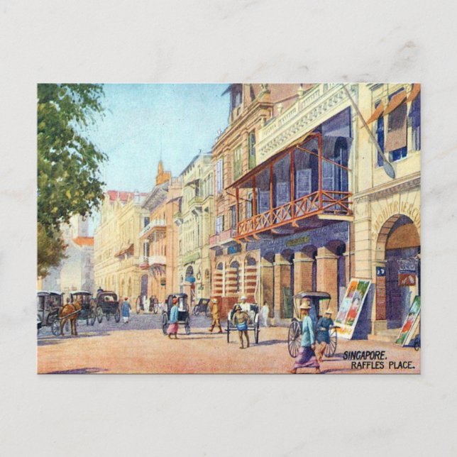 Vieja postal - Singapur (Anverso)