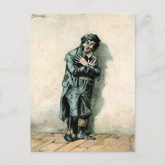 Vieja postal - Sonriente de "Nicholas Nickleby"