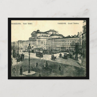 Vieja postal - Teatr Wielki, Varsovia, Polonia