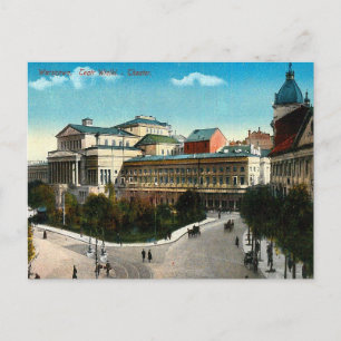 Vieja postal - Teatr Wielki, Varsovia, Polonia