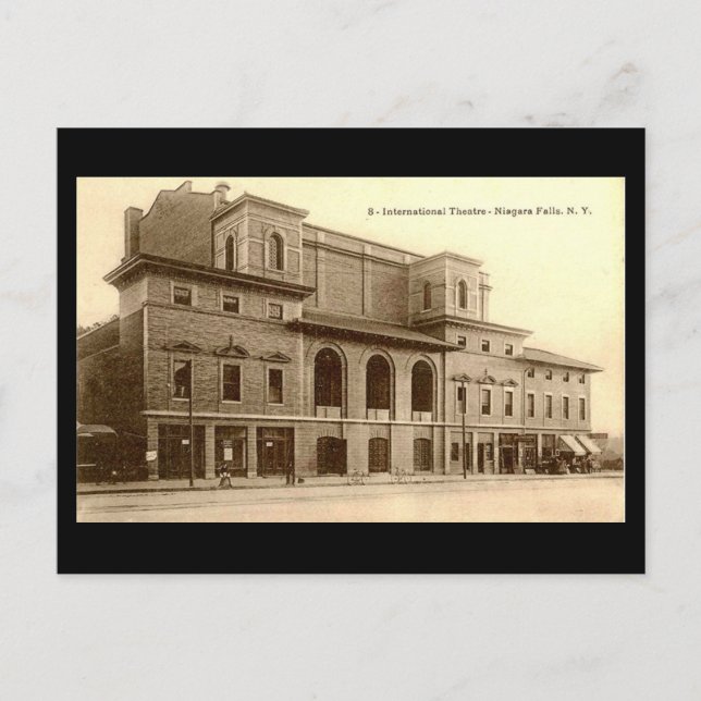 Vieja postal - Teatro Internacional, Caída Niagara (Anverso)