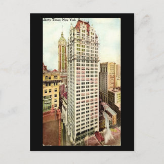 Vieja postal - Torre de la Libertad, Nueva York