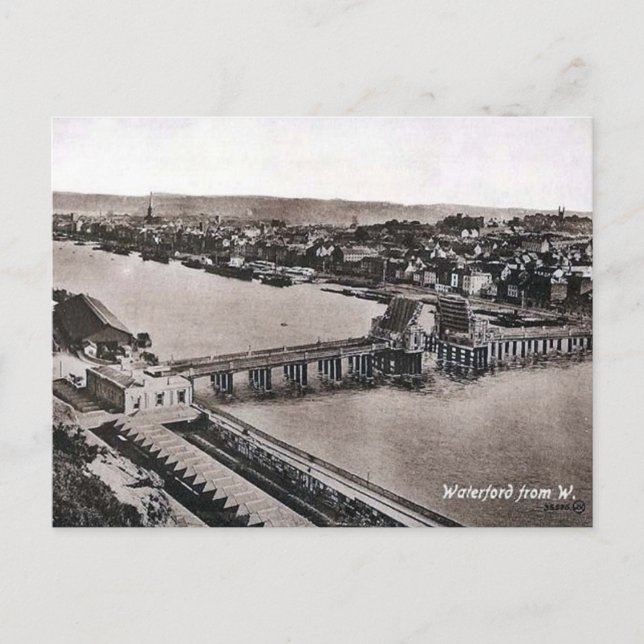 Vieja postal - Waterford, Irlanda (Anverso)