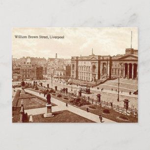 Vieja postal - William Brown Street, Liverpool