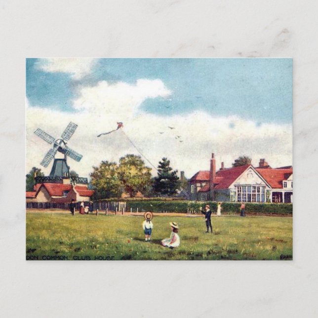 Vieja postal - Wimbledon Common, Londres (Anverso)