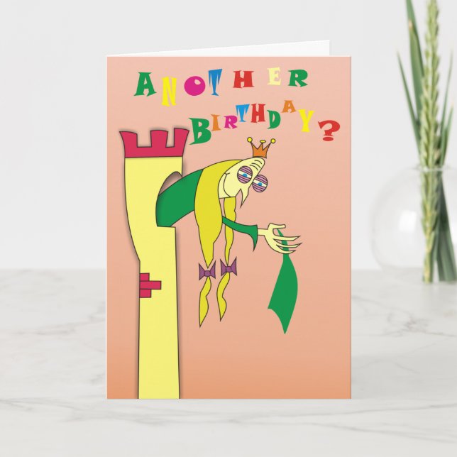 Vieja princesa en tarjetas de cumpleaños chistosas (Anverso)
