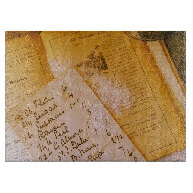 Vieja tabla de cortar de las recetas (Anverso)