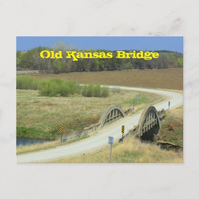 Vieja tarjeta de correo de Kansas (Anverso)