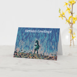 Vieja tarjeta de cumpleaños divertida de arte de d