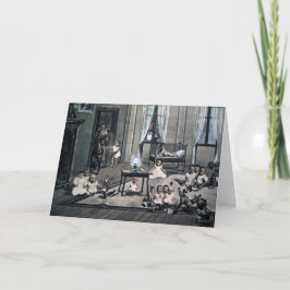 Vieja tarjeta de Navidades Krampus victoriana