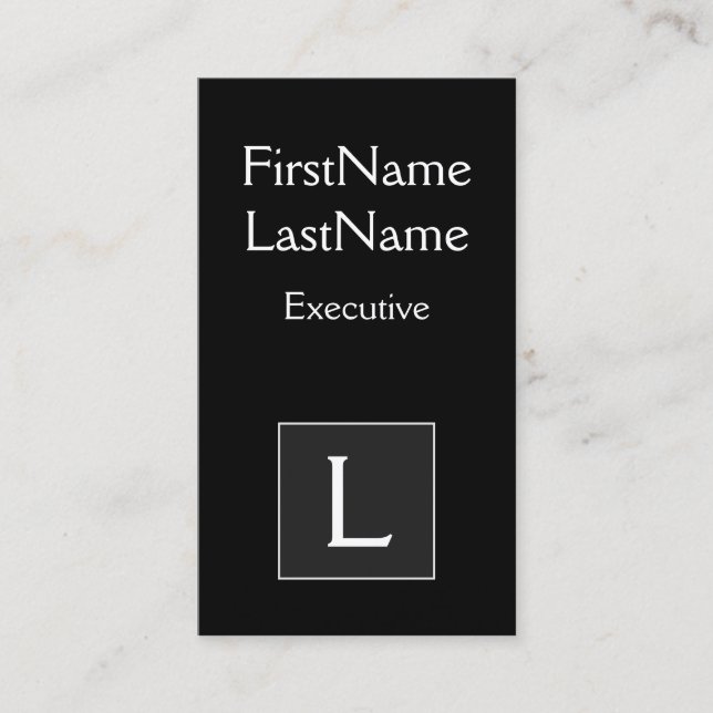 Vieja tarjeta de visita ejecutiva clásica y de mod (Anverso)