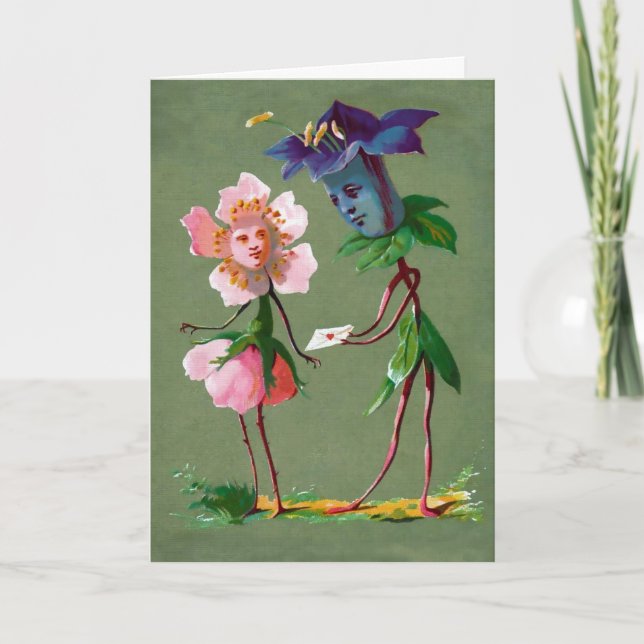 Vieja tarjeta El día de San Valentín victoriana (Anverso)