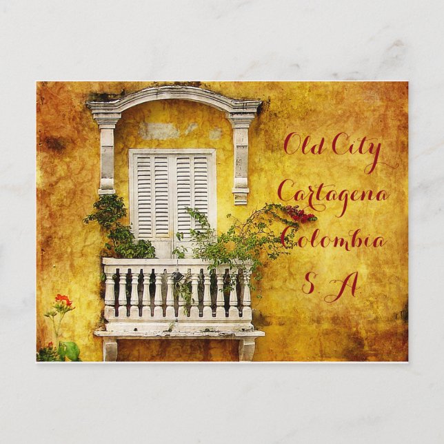 Vieja tarjeta postal de Cartagena (Anverso)