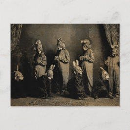 Vieja tarjeta postal de conejito de Pascua