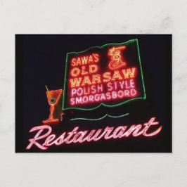 Vieja Varsovia, Broadview Il. Rótulo Neon, postal