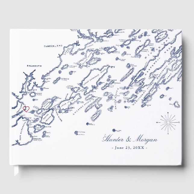 Vieja VERSIÓN Libro de invitados de Casco Bay (Anverso)