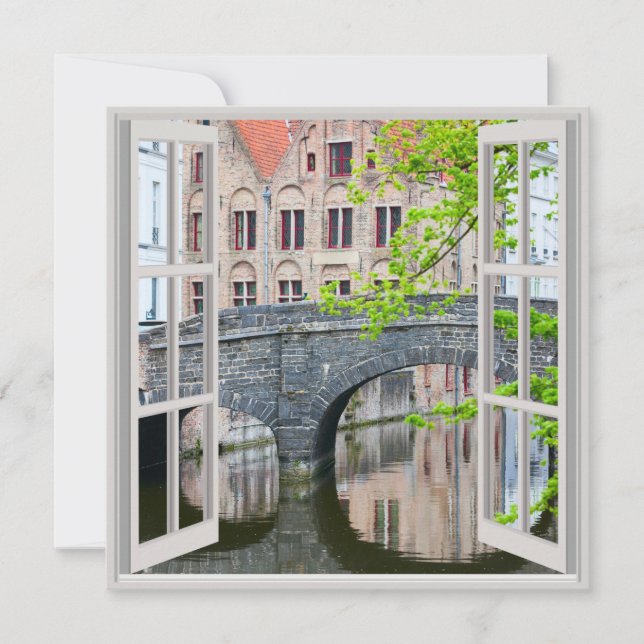 Viejas casas en Brujas. Bélgica (Anverso)