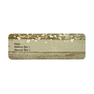 Viejas etiquetas de dirección de madera--tinte de