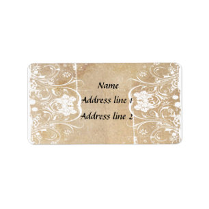 Viejas etiquetas de dirección elegantes