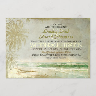 viejas invitaciones a bodas de playa