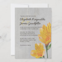 Viejas invitaciones a casamiento con lirios peruan