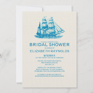 Viejas invitaciones a la ducha de novia en barcos