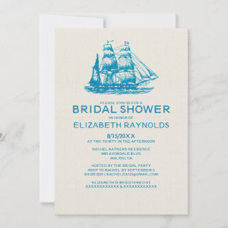 Viejas invitaciones a la ducha de novia en barcos