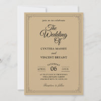 Viejas invitaciones de boda del oeste