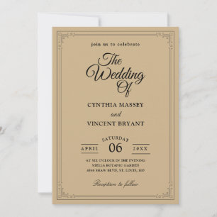 Viejas invitaciones de boda del oeste