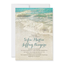 Viejas invitaciones de bodas en la playa