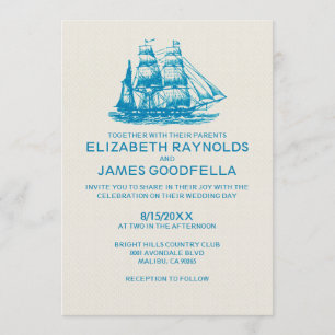 Viejas invitaciones de matrimonio en barcos