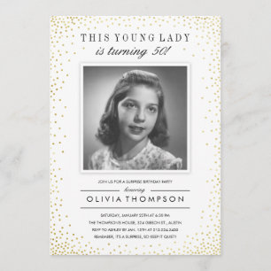 Viejas invitaciones para fiestas sorpresa con foto