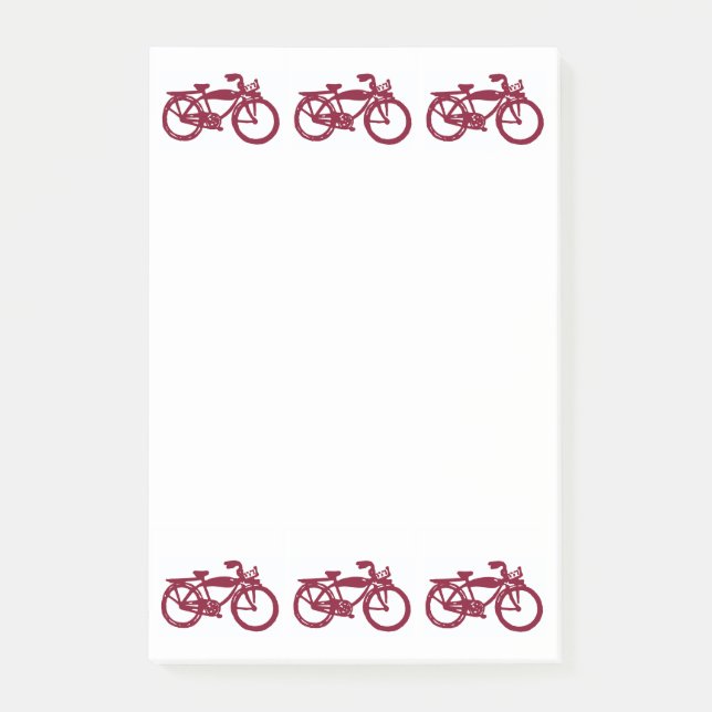 Viejas notas de post-it rojas de la bici (Anverso)