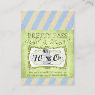 Viejas tarjetas de negocios Hollywood $10 Blue Bon